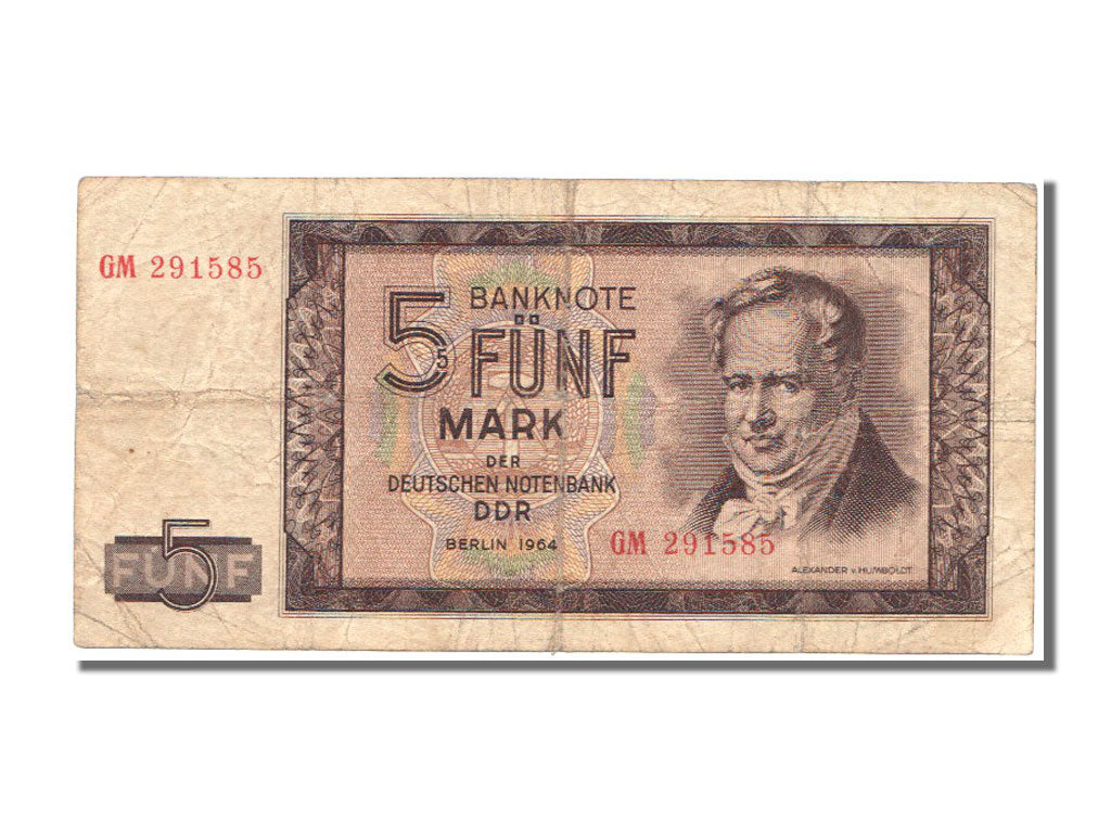 Germany - Democratic Republic, 5 Mark, 1964, KM #22a, VF(20-25), GM291585