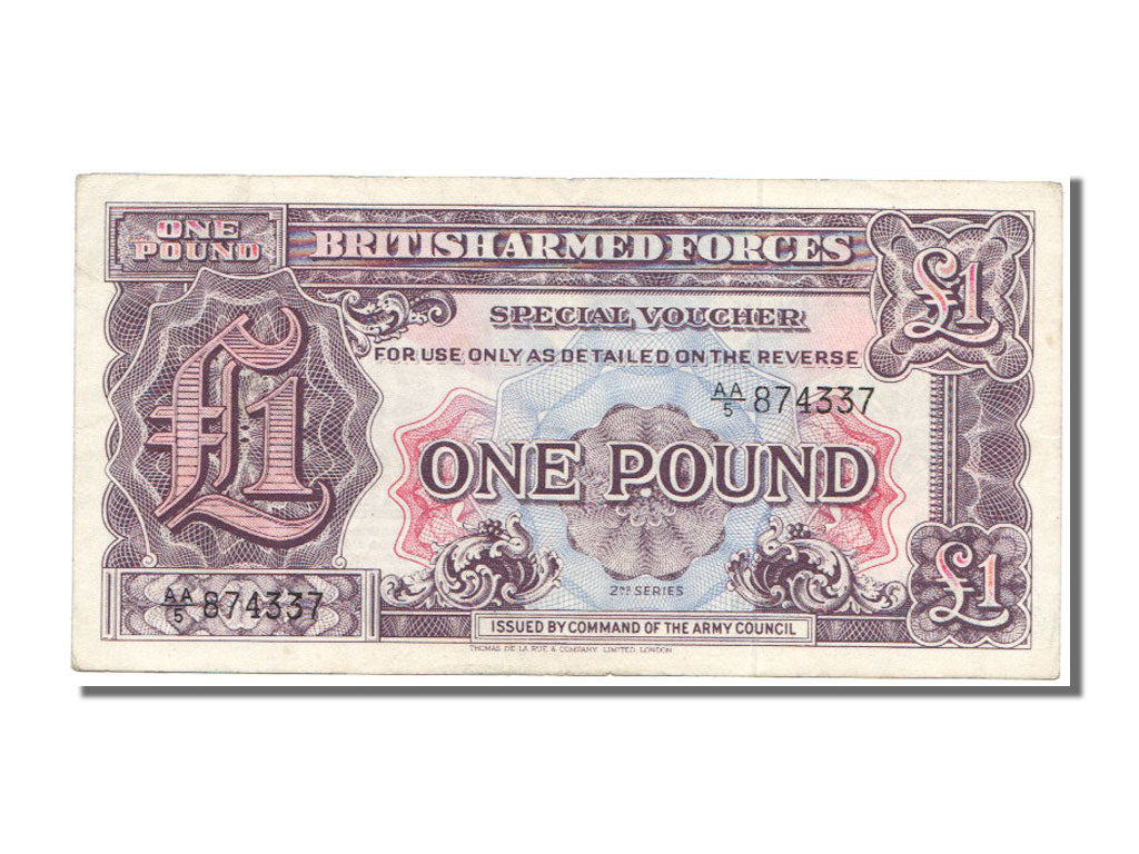 Great Britain, 1 Pound, KM #M22a, AU(55-58), AA/5 874337