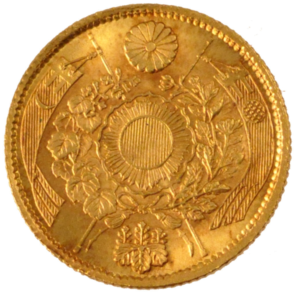 JAPAN, 2 Yen, 1870, KM #10, graded, PCGS, , Gold, 17.5, 3.32