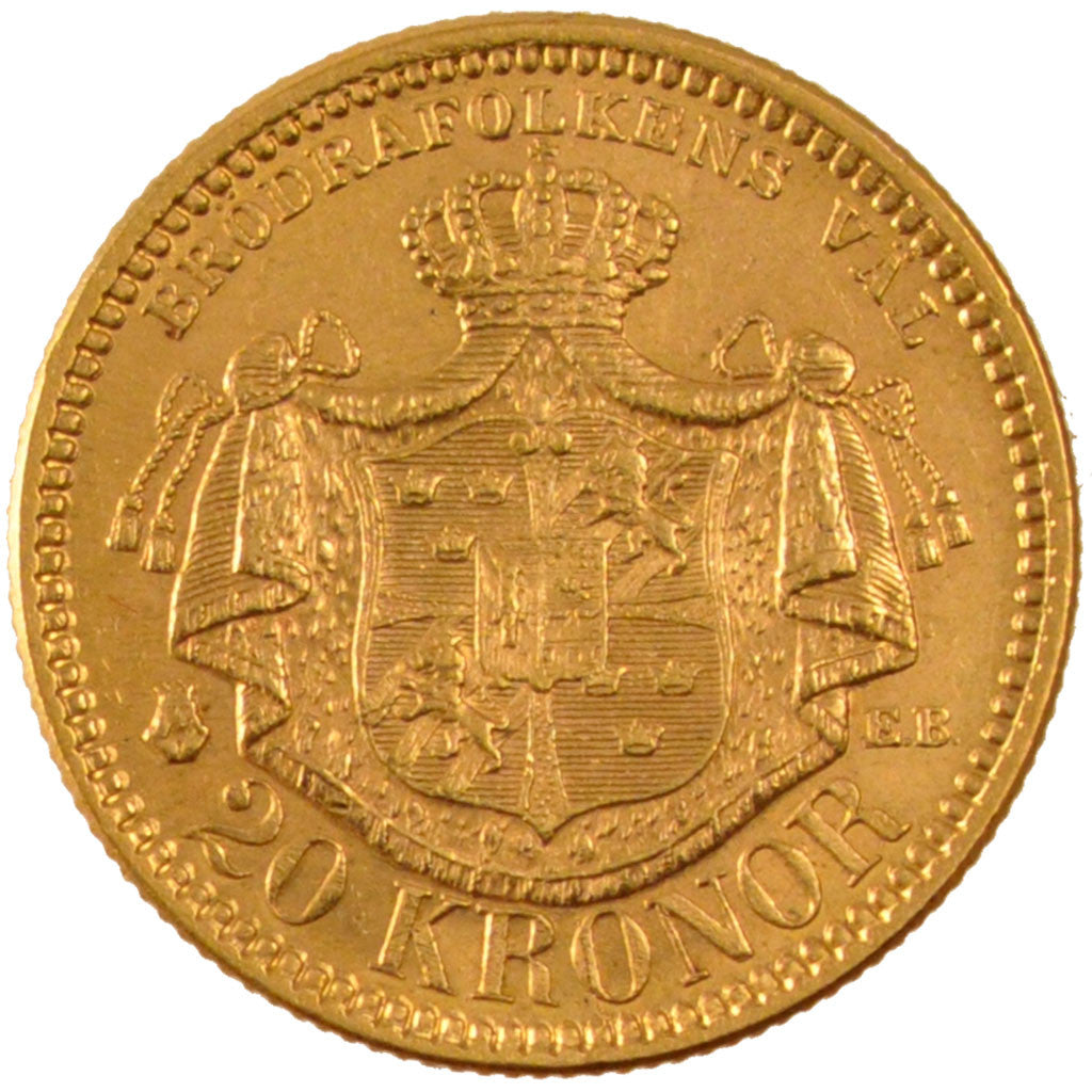Suède, Oscar II, 20 Kronor