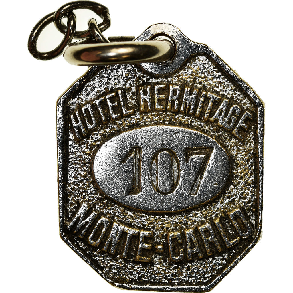 Monaco, Medal, Badge, Clé, Hôtel Hermitage, EF(40-45), Silvered bronze