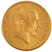 DENMARK, 20 Kroner, 1914, Copenhagen, KM #817.1, AU(55-58), Gold, 8.96