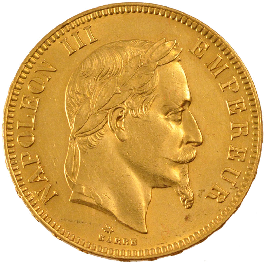FRANCE, Napoléon III, 100 Francs, 1869, Paris, KM #802.1, AU(55-58), Gold, G...