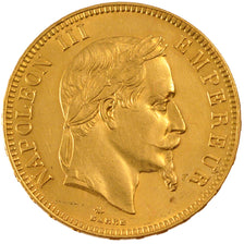 FRANCE, Napoléon III, 100 Francs, 1869, Paris, KM #802.1, AU(55-58), Gold, G...