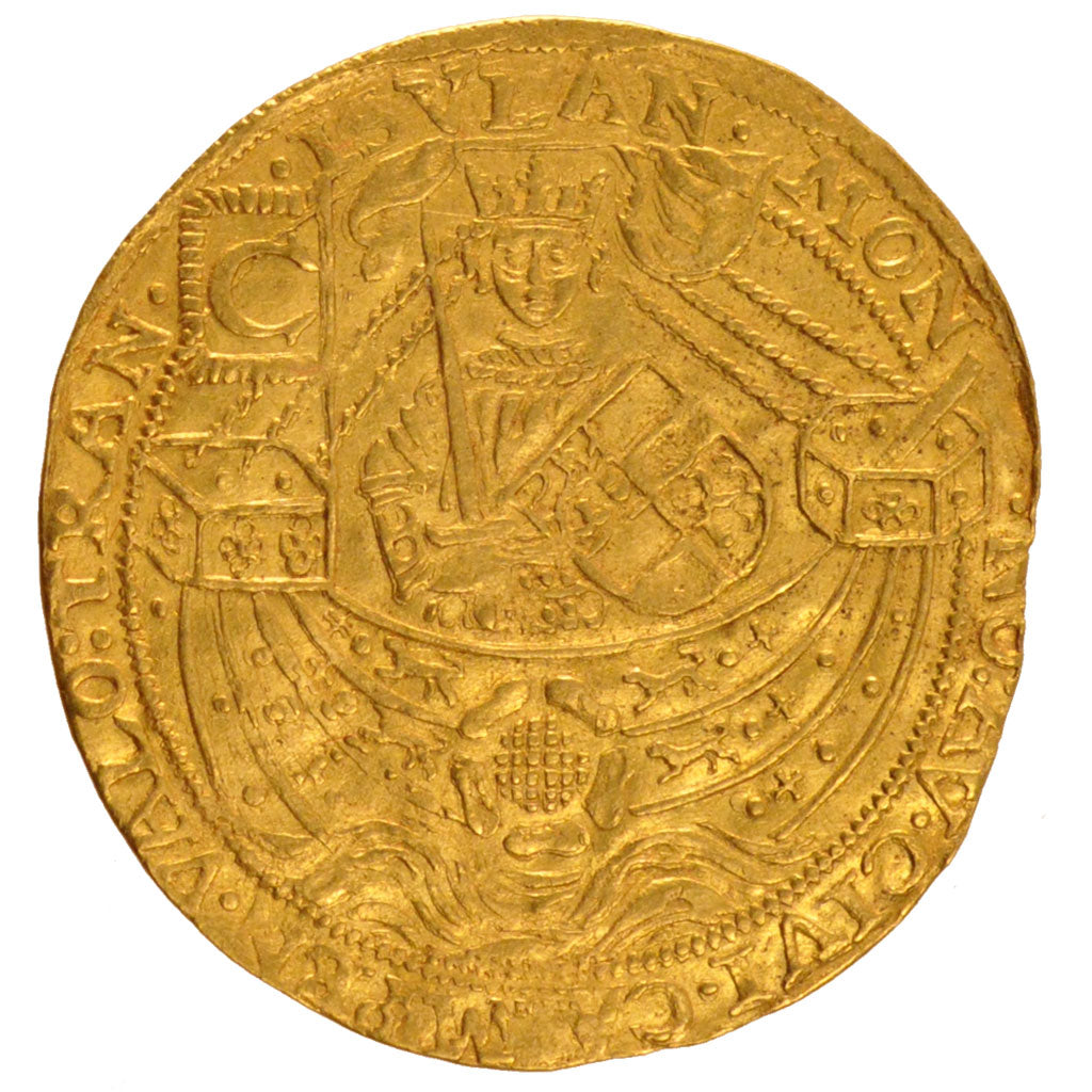 Netherlands, Noble d'or, Campen, AU(50-53), Gold, Delmonte #1106, 7.57