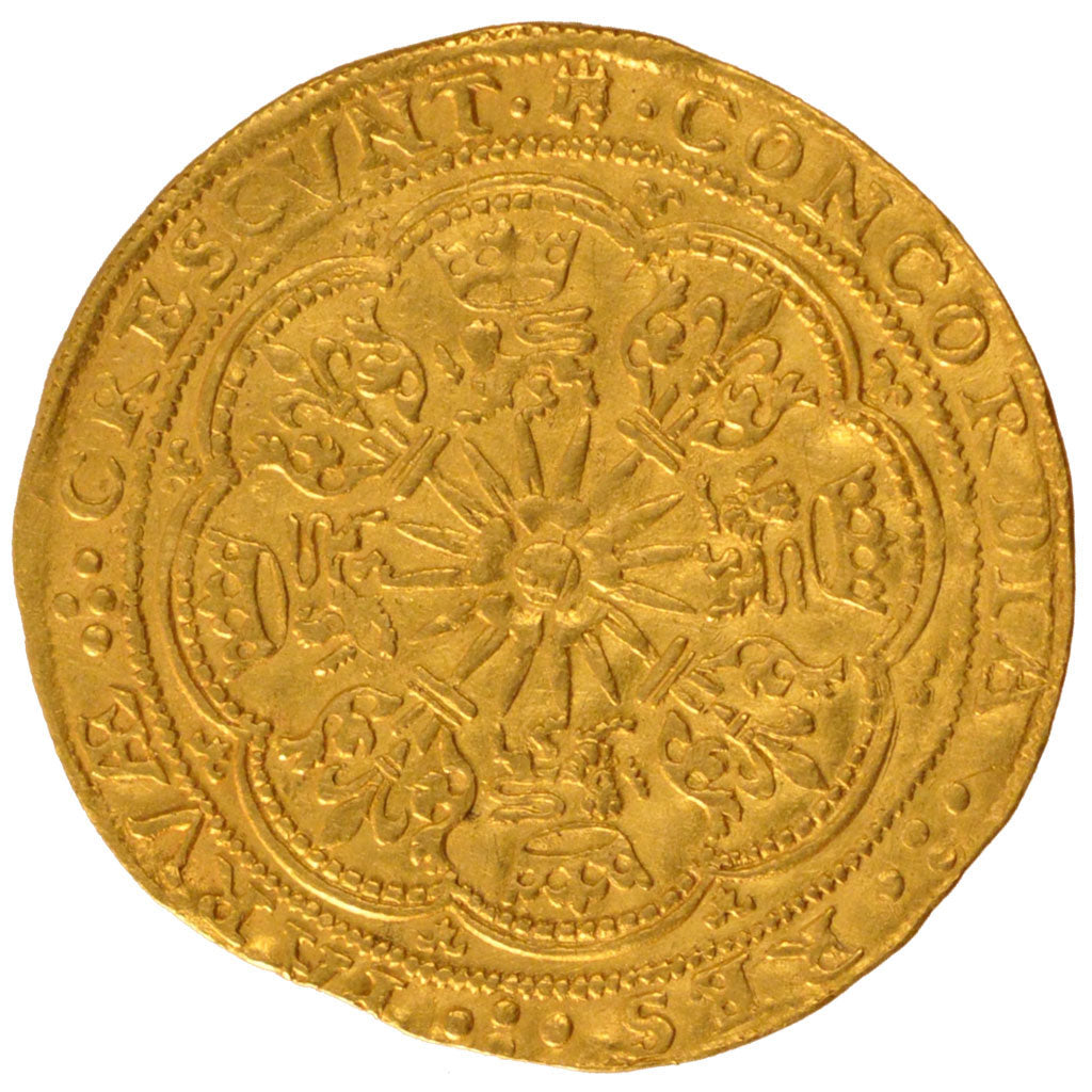 Netherlands, Noble d'or, Campen, AU(50-53), Gold, Delmonte #1106, 7.57