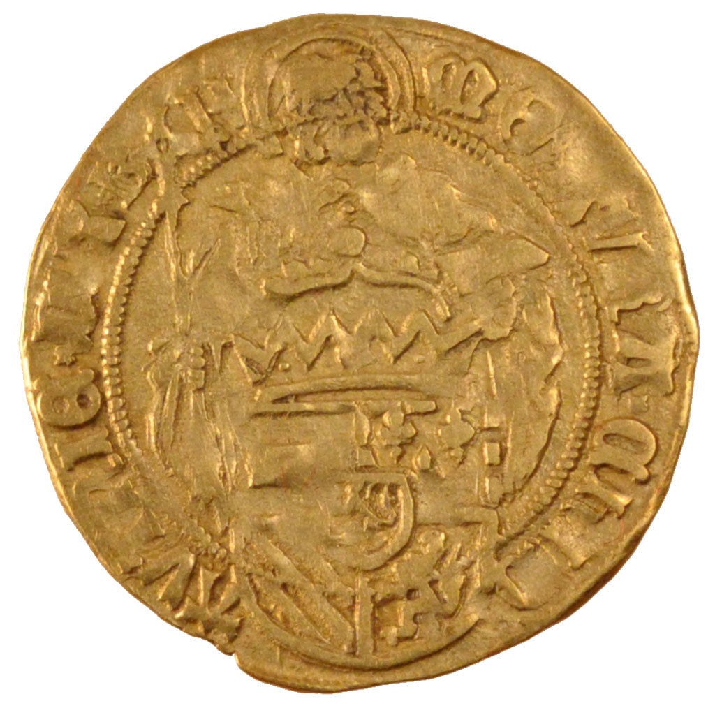 Belgium, Florin, Brugges, EF(40-45), Gold, Delmonte #513, 3.28