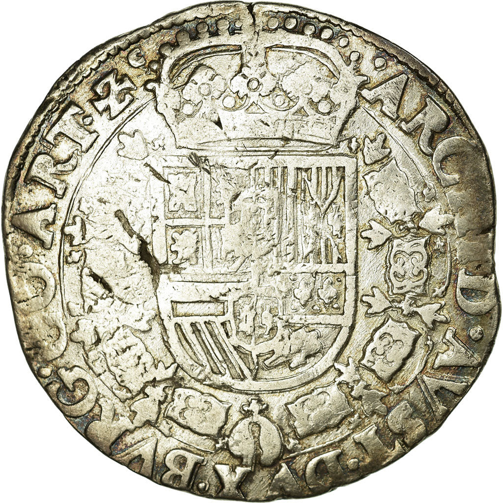 Coin, Spanish Netherlands, Artois, Patagon, 1628, Arras, EF(40-45), Silver