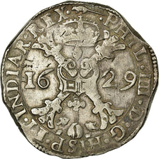 Coin, Spanish Netherlands, Artois, Patagon, 1629, Arras, AU(50-53), Silver
