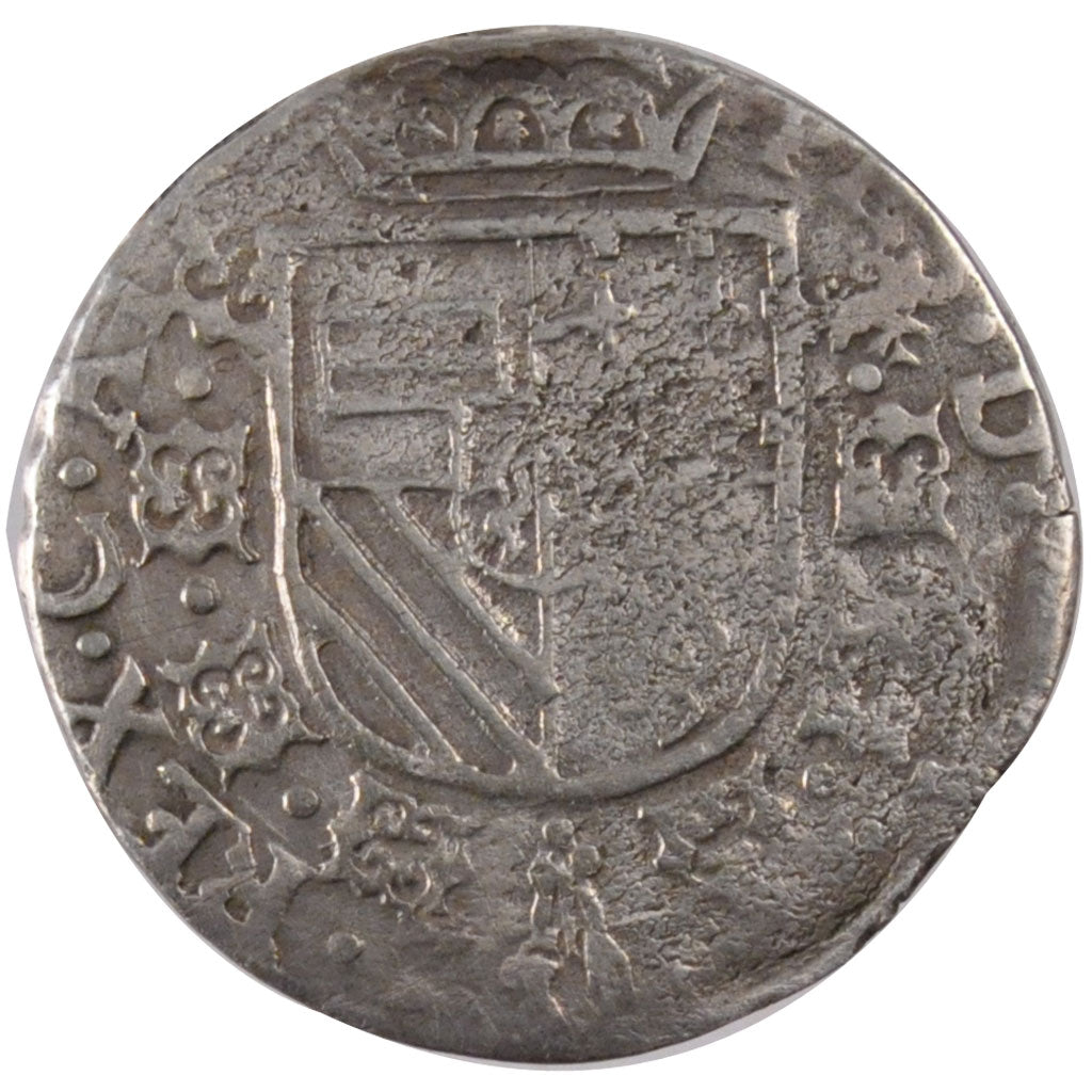 FRANCE, 1/20 Ecu, 1584, Arras, VF(30-35), Silver, Boudeau #1982, 3.19