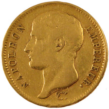 FRANCE, Napoléon I, 40 Francs, 1807, Lille, KM #A688.5, VF(20-25), Gold, 12.88