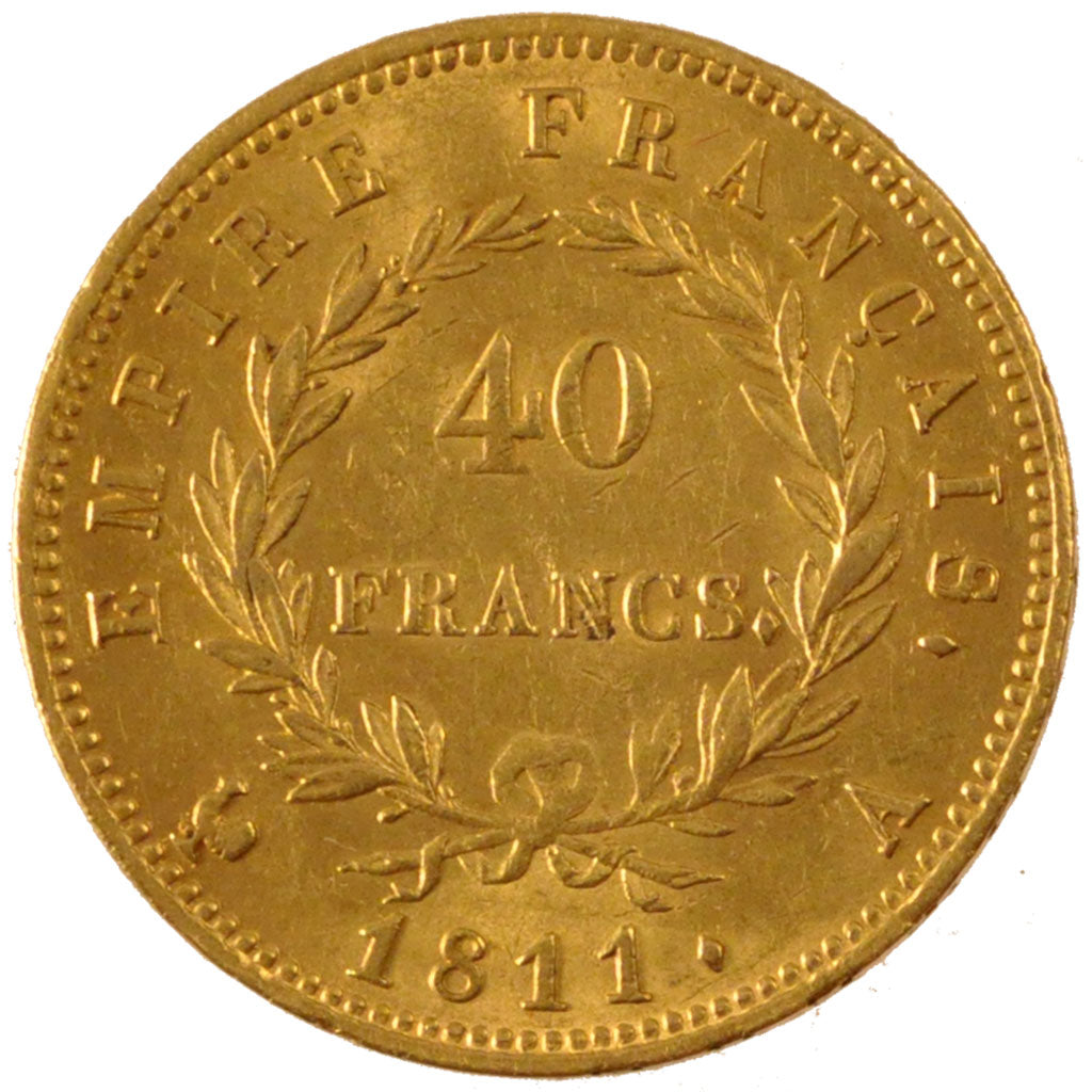 Francia, Napoléon I, 40 Francs, 1811, Paris, BB+, Oro, Gadoury:1084