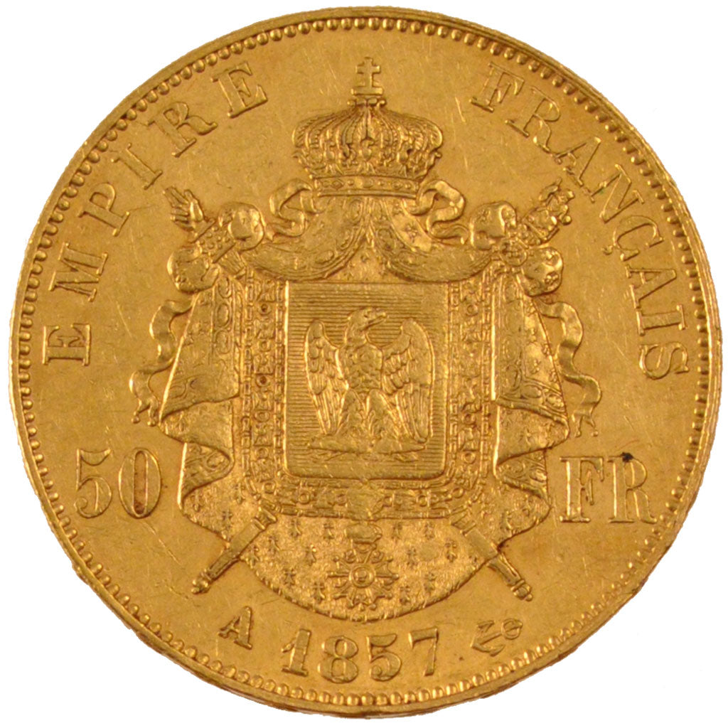 Second Empire, 50 Francs or Napoléon III tête nue