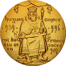 France, Medal, Hugues Capet , Anniversaire des 1000 Ans, History, 1987, Revol