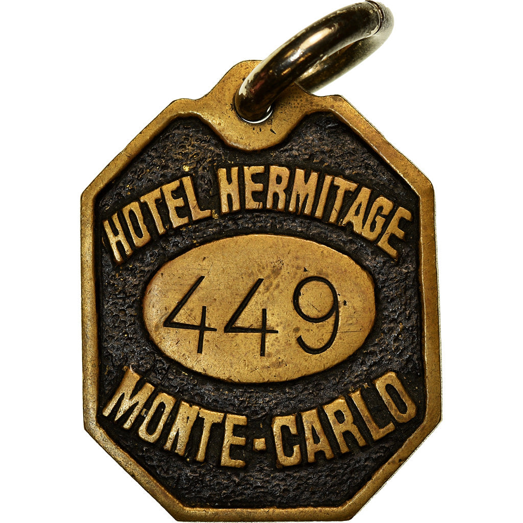 Monaco, Medal, Badge, Clé, Hôtel Hermitage, AU(50-53), Bronze