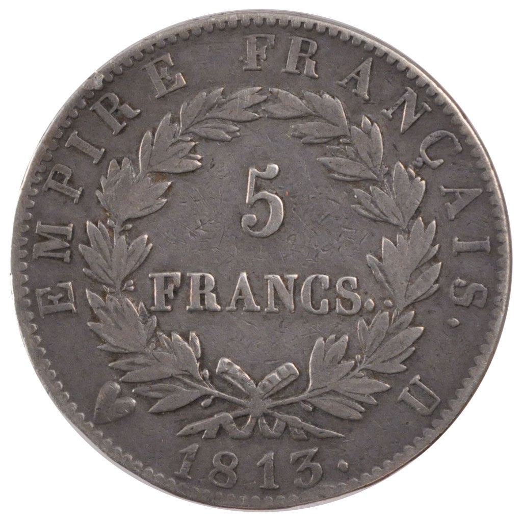 Monnaie, France, Napoléon I, 5 Francs, 1813, Torino, TB+, Argent, Gadoury:584