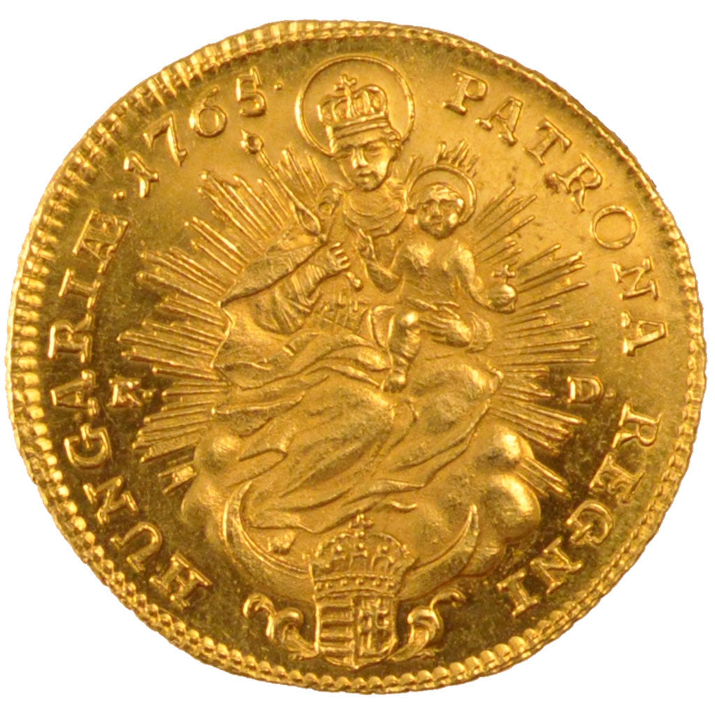 HUNGARY, Ducat, 1765, Kremnitz, KM #329.2, MS(60-62), Gold, 3.48