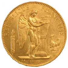 FRANCE, Génie, 100 Francs, 1881, Paris, KM #832, AU(55-58), Gold, Gadoury #1137,