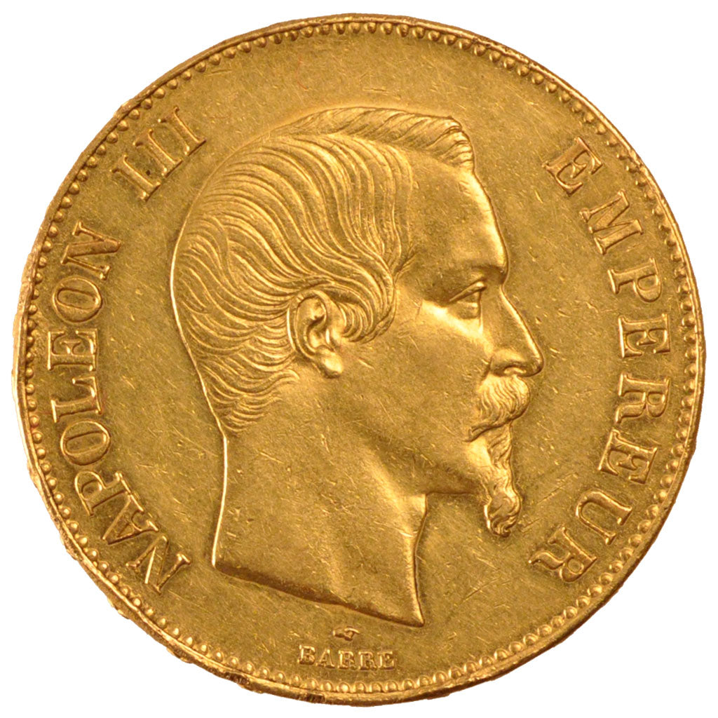 FRANCE, Napoléon III, 100 Francs, 1857, Paris, KM #786.1, AU(50-53), Gold, G...