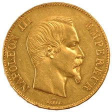 FRANCE, Napoléon III, 100 Francs, 1857, Paris, KM #786.1, AU(50-53), Gold, G...