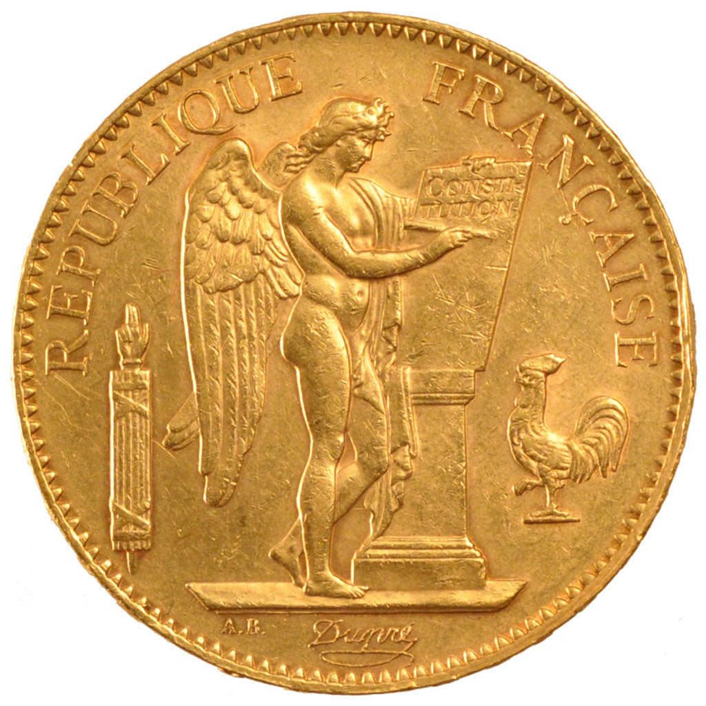 FRANCE, 100 Francs, 1907, Paris, AU(50-53), Gold, Gadoury #1137a, 32.38