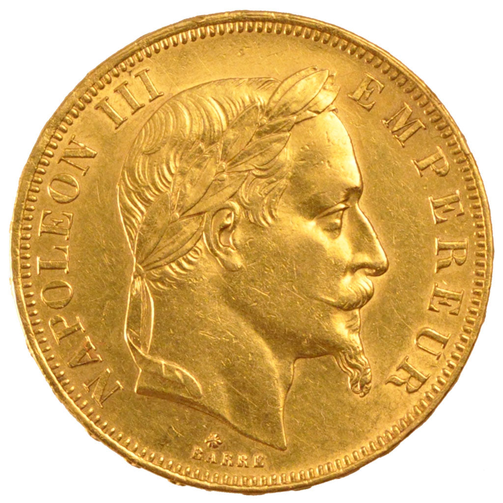 Second Empire, 50 Francs or Napoléon III tête laurée