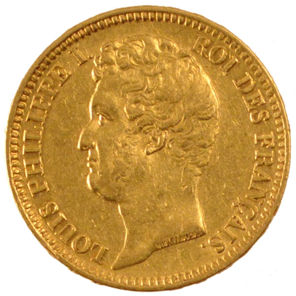 FRANCE, Louis-Philippe, 20 Francs, 1831, Lille, KM #746.4, AU(50-53), Gold,...