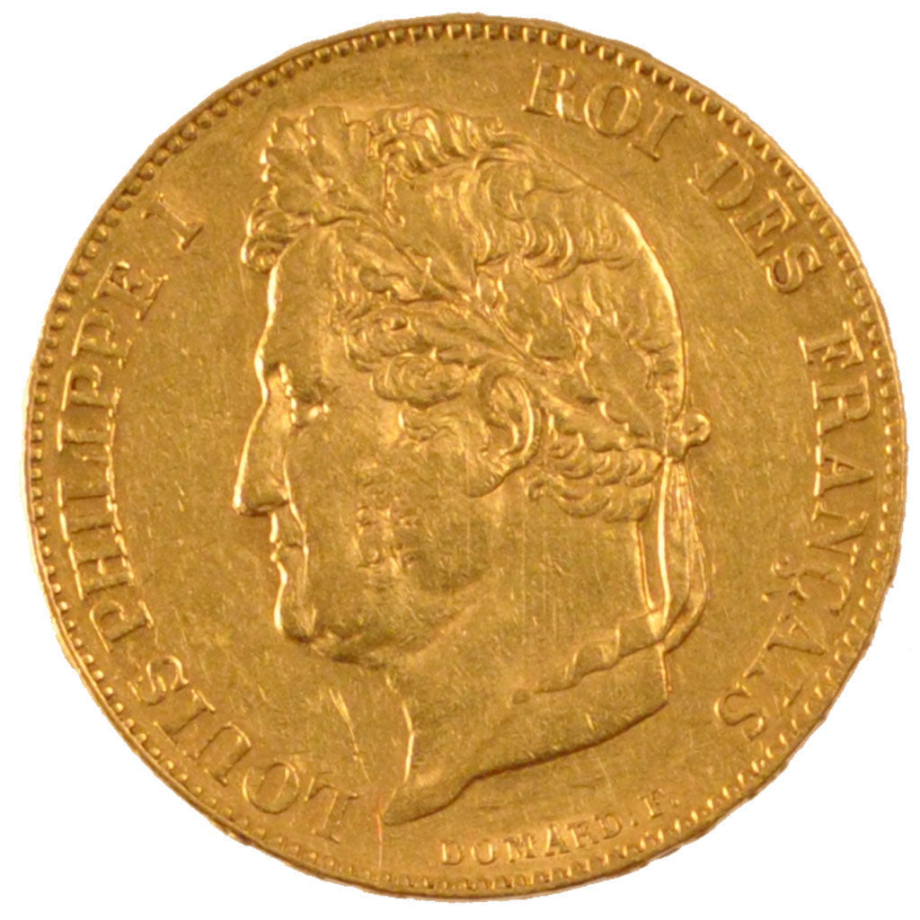 FRANCE, Louis-Philippe, 20 Francs, 1843, Paris, KM #750.1, AU(50-53), Gold,...