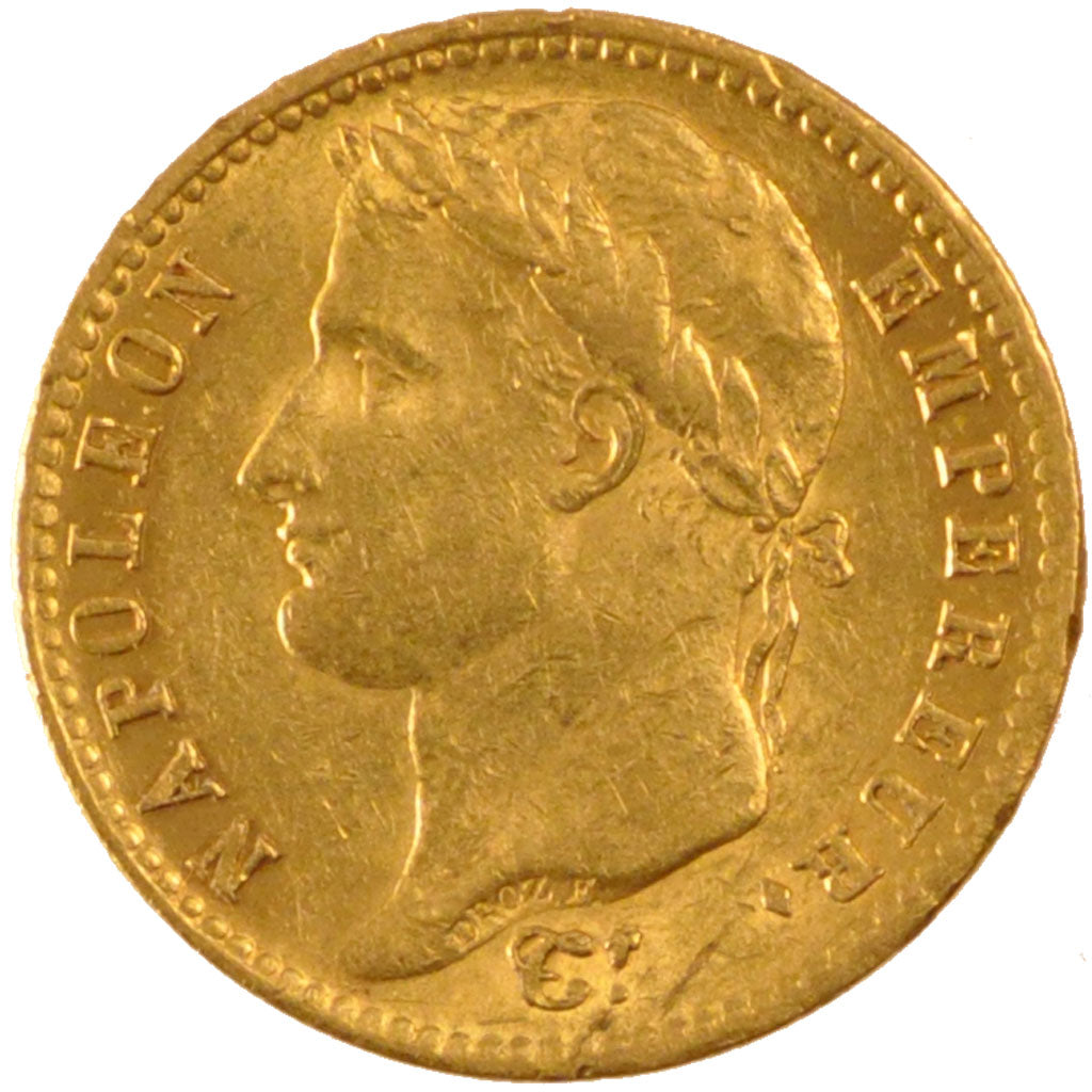 FRANCE, Napoléon I, 20 Francs, 1810, Lille, KM #695.10, AU(50-53), Gold, Gadoury