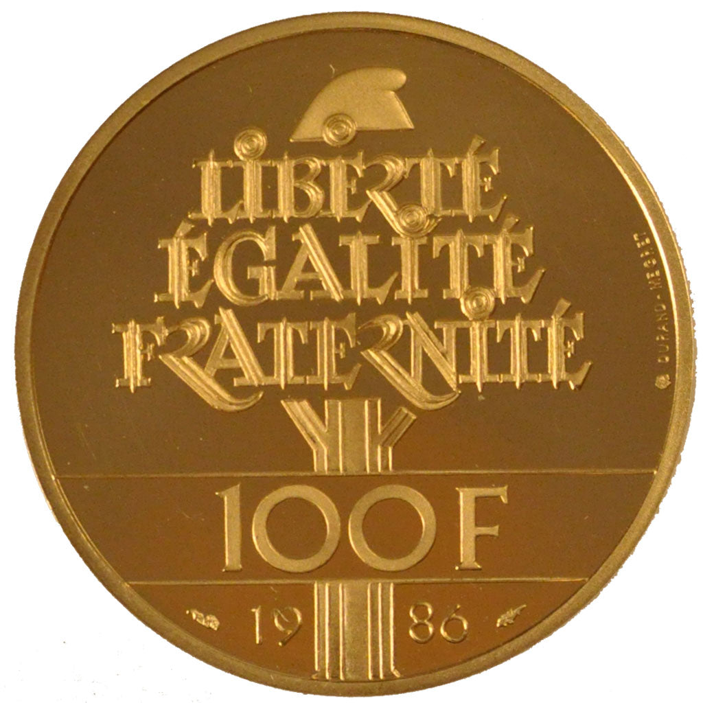 FRANCE, 100 Francs, 1986, MS(65-70), Gold, Gadoury #901, 17.04