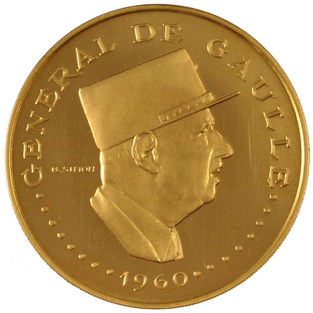 CHAD, 10000 Francs, 1970, KM #11, MS(65-70), Gold, 35.23