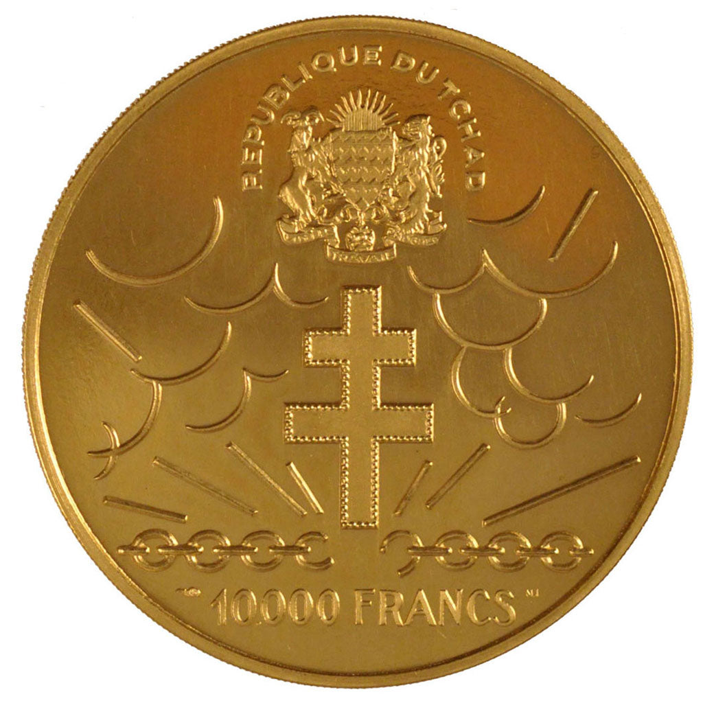 CHAD, 10000 Francs, 1970, KM #11, MS(65-70), Gold, 35.23
