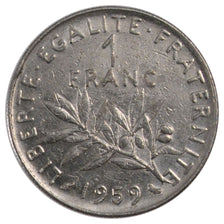 Francia, Franc, 1959, BB+, Nichel, Gadoury:474