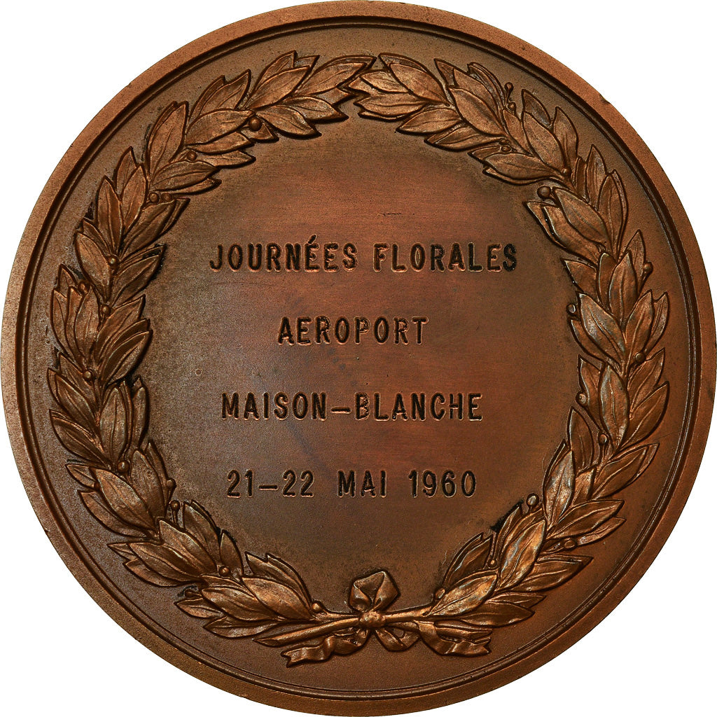 Algerije, Medaille, Art Déco, Journées Florales, Aéroport Maison-Blanche