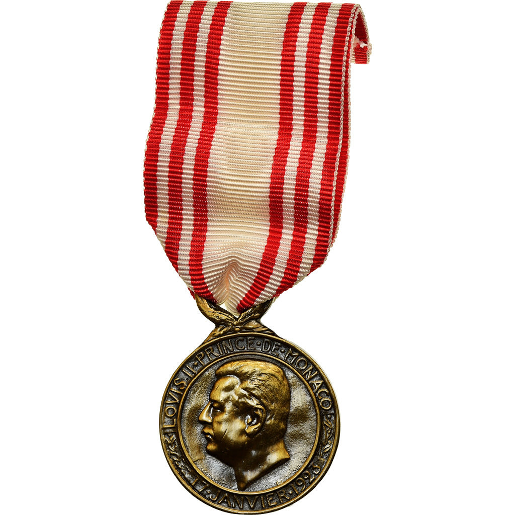 Monaco, Louis II, Honneur et Travail, Medaille, 1923, Uncirculated, Legastelois