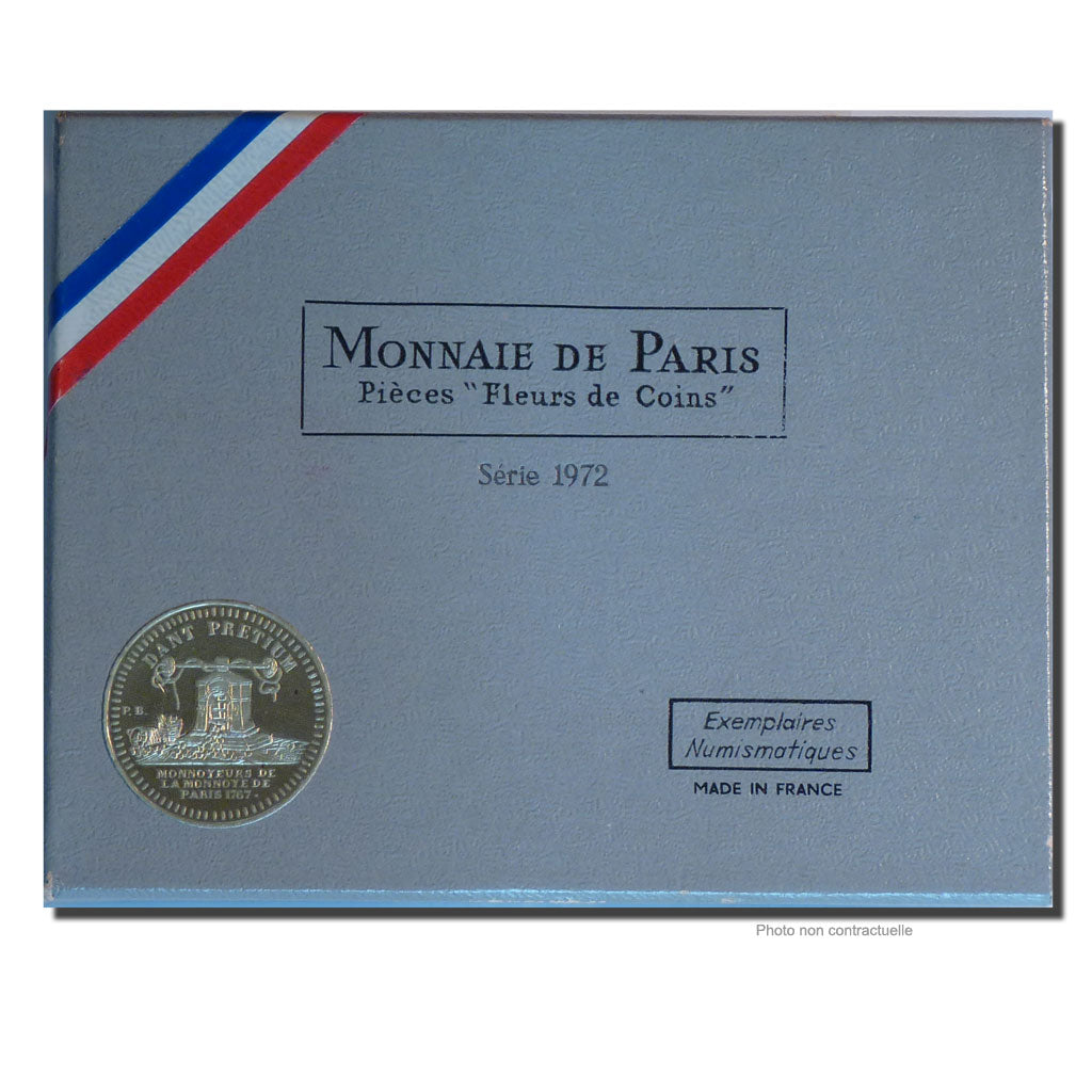 Coin, France, Set, 1972, Paris, MS(65-70), Gadoury:page 287