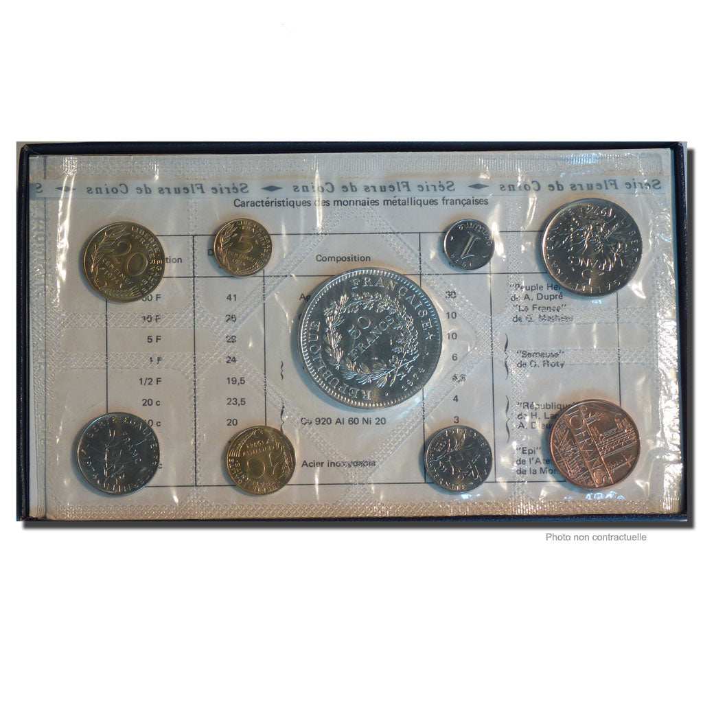 Coin, France, Set, 1974, Paris, MS(65-70), Gadoury:page 287