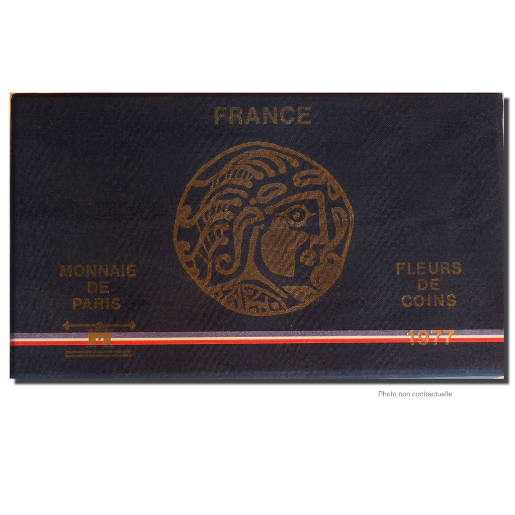 Coin, France, Set, 1977, Paris, MS(65-70), Gadoury:page 287