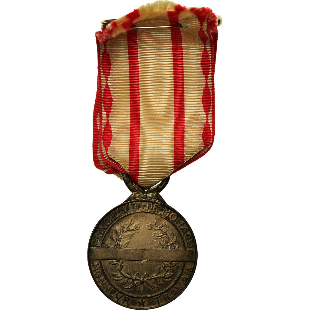 Mónaco, Louis II, Honneur et Travail, Medal, 1923, Qualidade Excelente