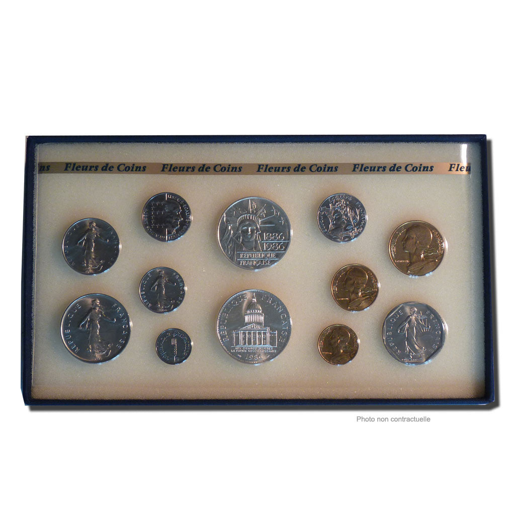 Coin, France, Set, 1986, Paris, MS(65-70), Gadoury:page 287