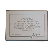 Francia, Coffret 1 c. à 100 frs., 1986, MDP, BU, N.C., FDC