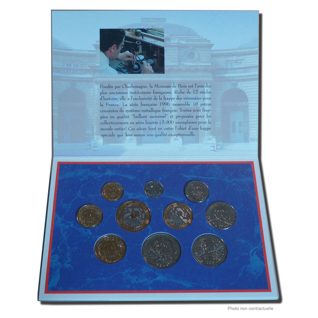 Coin, France, Set, 1996, Paris, MS(65-70), Gadoury:page 288