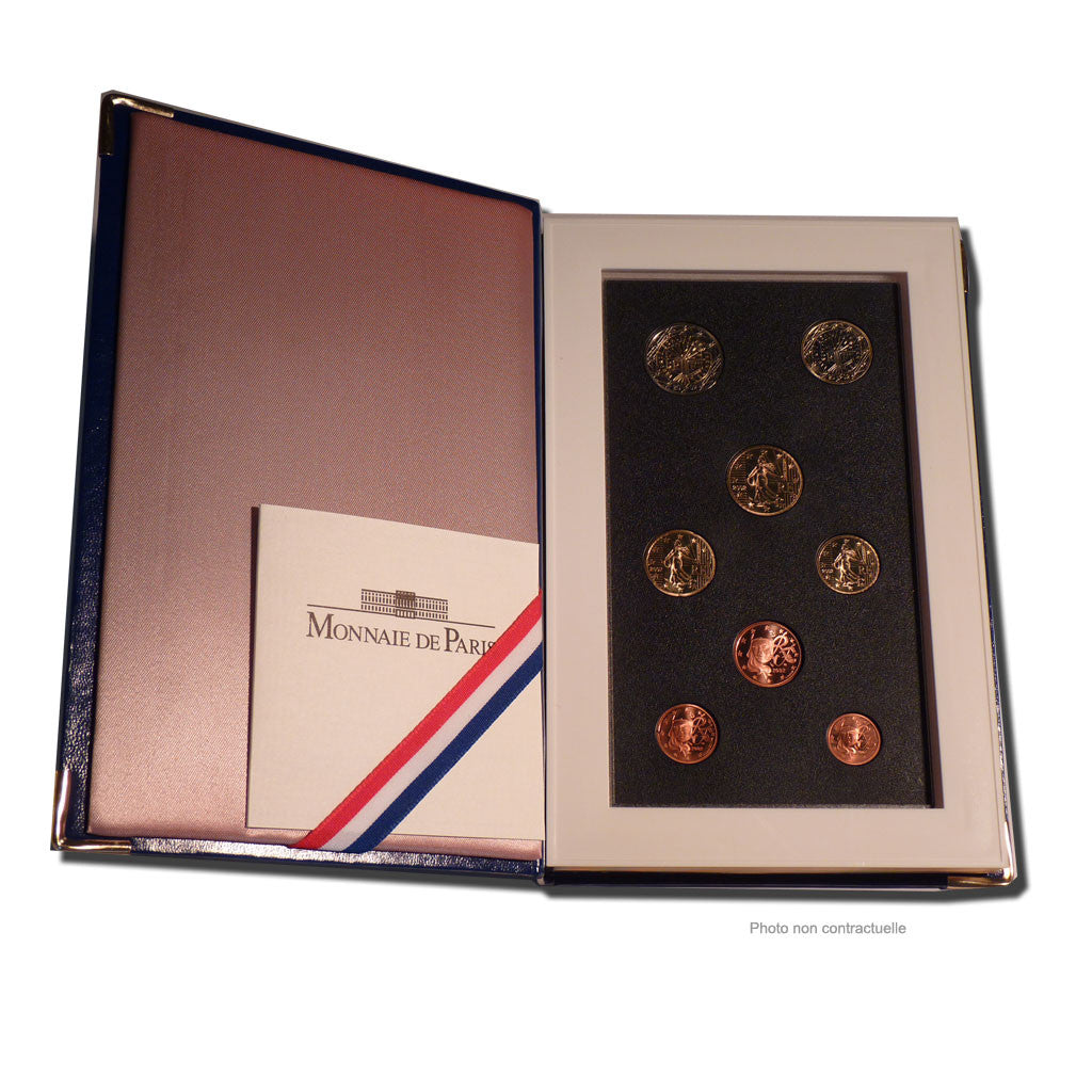 France, Proof Set Euro, 2002, MS(65-70), Gadoury:page 339