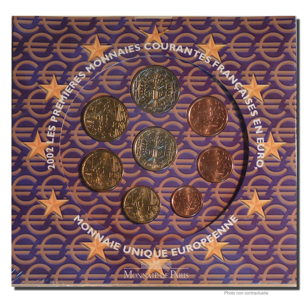 Francia, Proof Set Euro, 2002, FDC, Gadoury:page 338