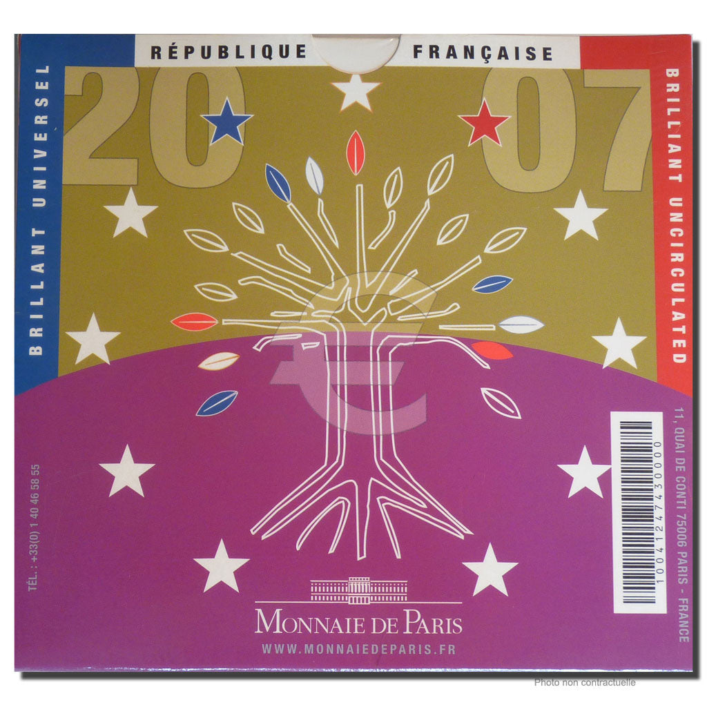 France, Euro-Set, 2007, MS(65-70), Gadoury:page 338