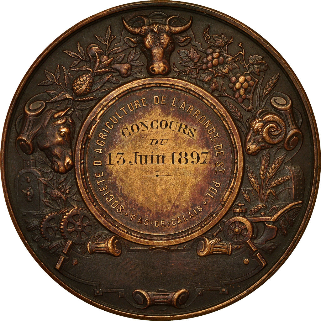 Frankreich, Medaille, Société d'Agriculture de Saint Pol, Pas-de-Calais, 1897
