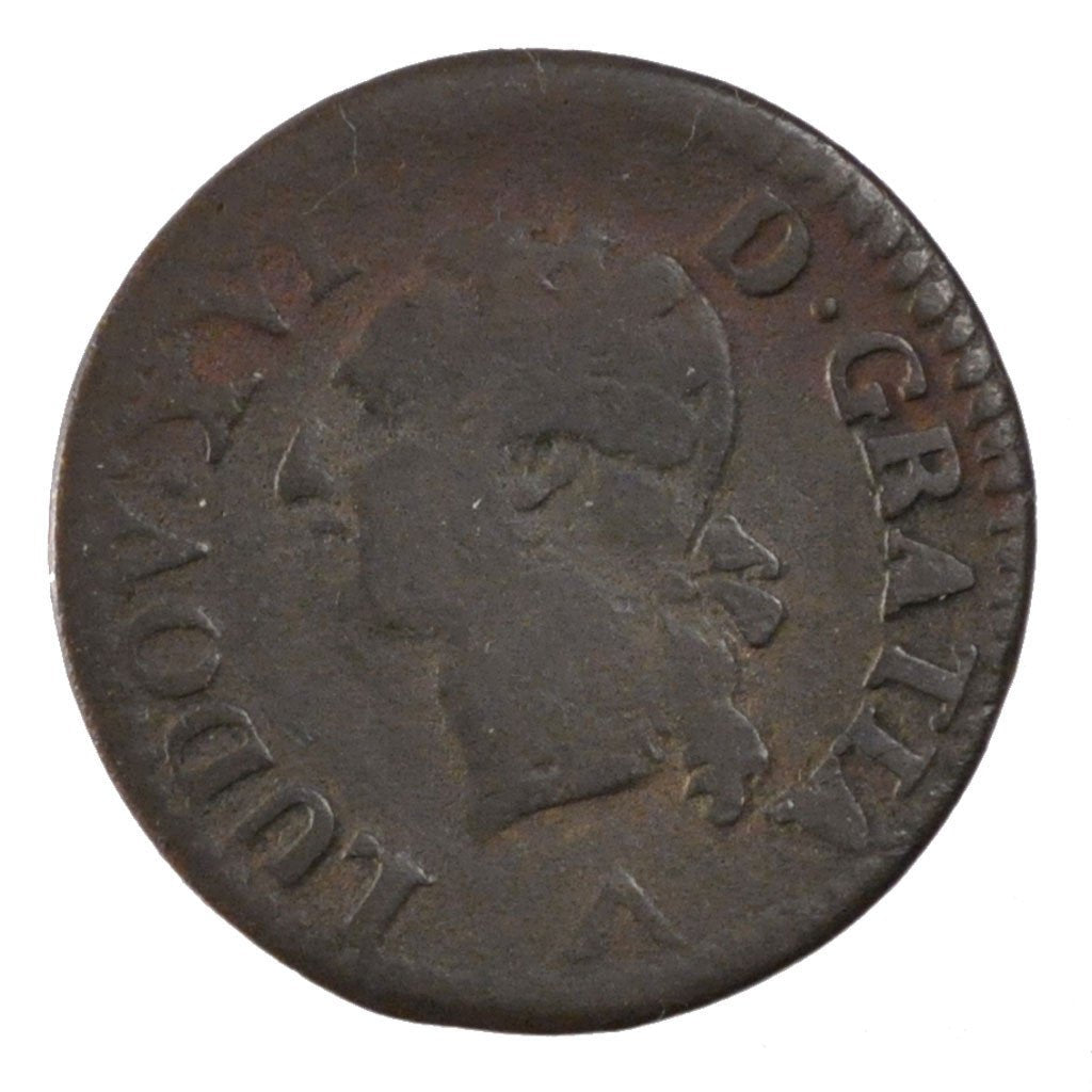 FRANCE, Liard, Liard, 1779, Lille, KM #585.14, VF(20-25), Copper, Gadoury #348,.