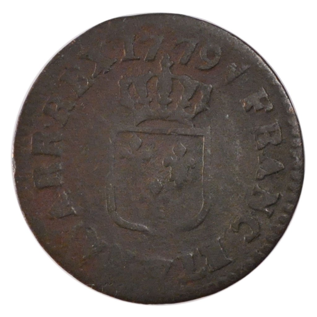 FRANCE, Liard, Liard, 1779, Lille, KM #585.14, VF(20-25), Copper, Gadoury #348,.