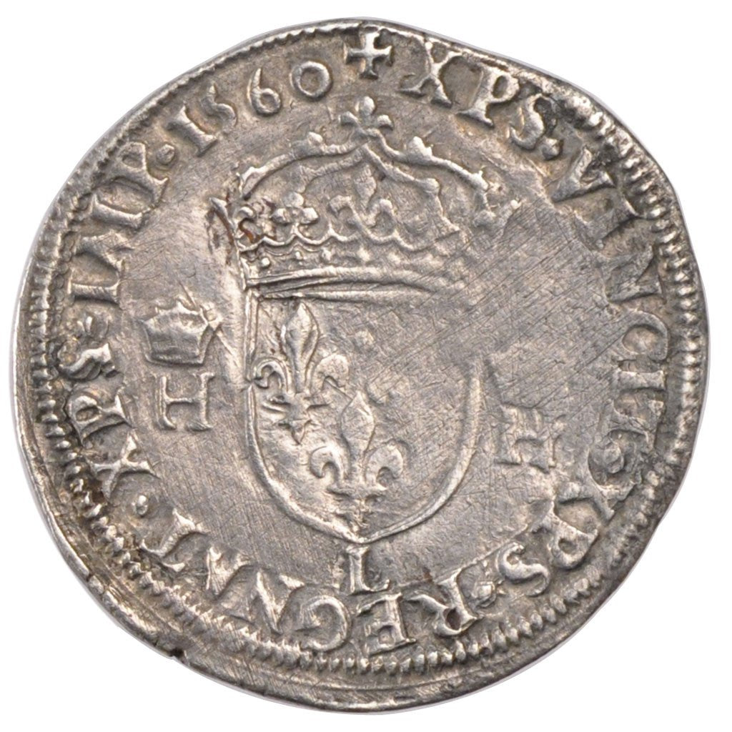 Francia, Teston, 1561, Bayonne, BB, Argento, Duplessy:1033