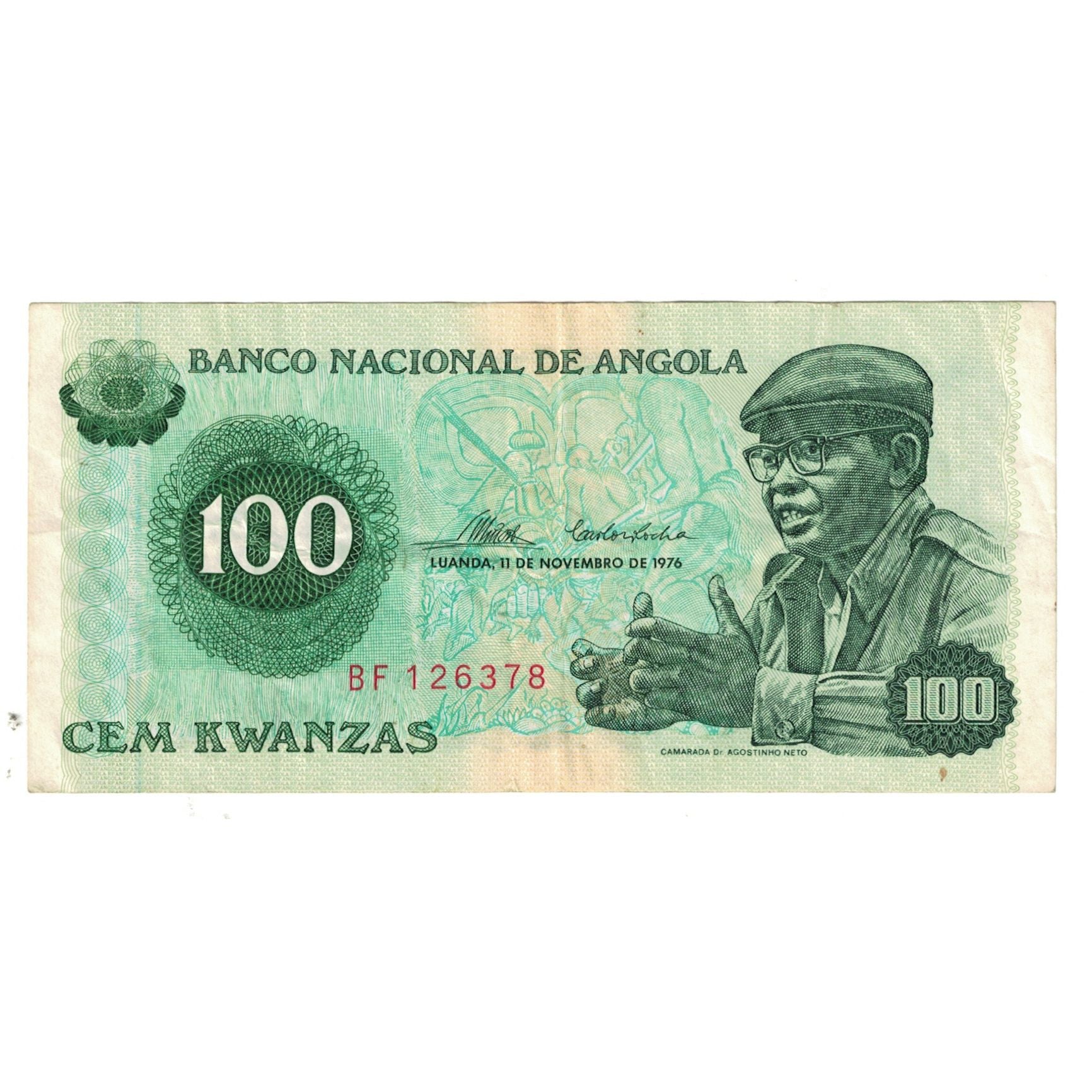 Banknote, Angola, 100 Kwanzas, 1976, 1976-11-11, KM:115a, EF(40-45)